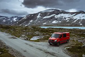 Campervan, Strynefjellet, Norway, Europe