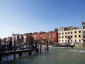 Canal Grande with boats and gondolas