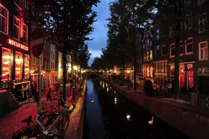 Canal in the red light district De Walletjes