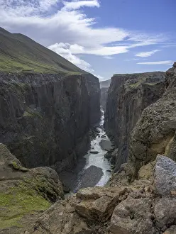 Canyon of Jokulsa a Bru below Karahnjukar Dam