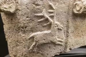 Capital with a running deer, 6th century