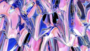 A captivating abstract design featuring a vibrant blend of pink and blue colors