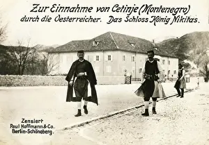 On the capture of Cetinje Montenegro by the Austrians