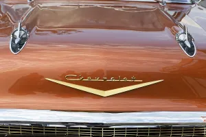 Car detail, front grill, car show