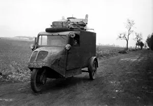 Car with three wheels, ca. 1955