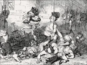Caricature on British militarism by James Gillray