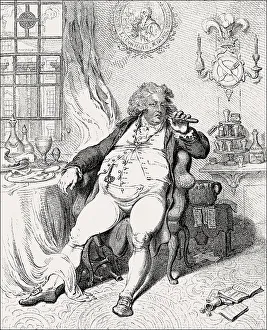 Caricature about George IV, King of Great Britain