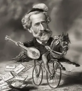 Caricature of Giuseppe Verdi, 1813 - 1901