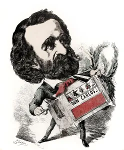 Caricature of Giuseppe Verdi, 1813 - 1901