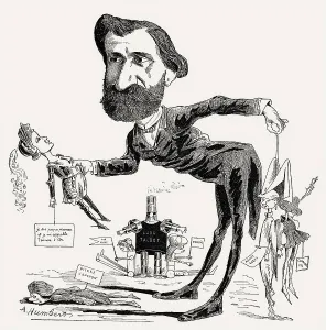 Caricature of Giuseppe Verdi, 1813 - 1901