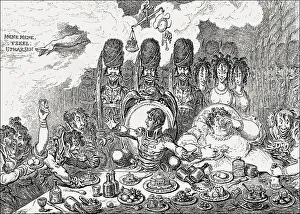 Caricature of Napoleon's English invasion plans