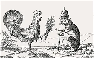 Caricature of the Treaty of Tolentino between Revolutionary France and the Papal States