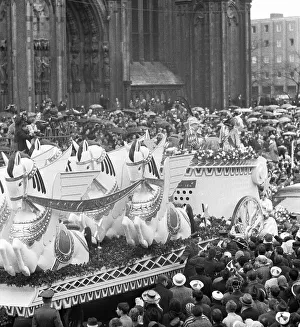 The carnival parade in 1966 in Cologne
