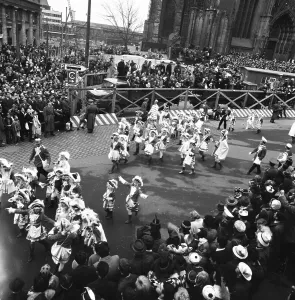 The carnival parade in 1966 in Cologne