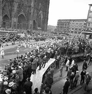The carnival parade in 1966 in Cologne