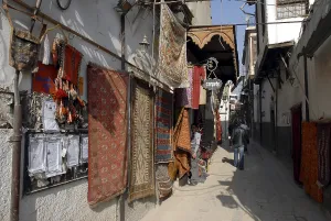 Carpet shop in the historic city centre of Damascus