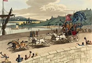 Carriage with news of peace (in the War of Secession in America)
