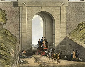 Carriage travelling through Highgate Tunnel