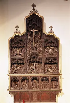 Carved altar, St. Saint, Saint