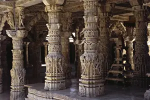 Carved pillars of Dilwara temple