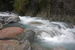 Detail of a cascade in the Otira River near Arthurs Pass