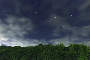 Cassiopeia star constellation, Night sky