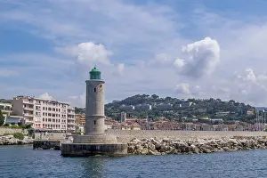 Cassis lighthouse and port entrance
