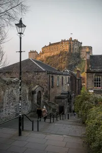 Castle, Edinburgh Castle, view from Vennel Viewpoint