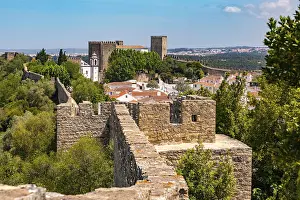 The castle fortress of Obidos with the historic old town