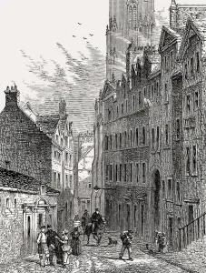 Castle hill, Edinburgh, Scotland, 1845