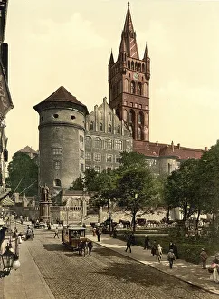 Castle and old town of Koenigsberg in East Prussia