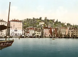 The castle of Pirano, Istria, Austro-Hungary