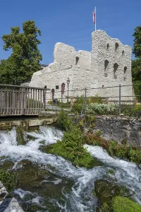 Castle ruins, Lippe waterfall, Bad Lippspringe