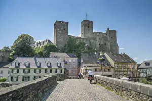 Castle, Runkel, bridge over the Lahn