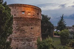 Castle, seaside of Taranto in the evening