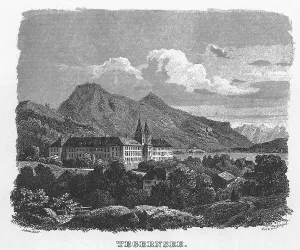 Castle Tegernsee, drawing by W