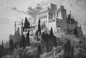 The Castle of Tiberius on Capri in a reconstruction design by Professor C