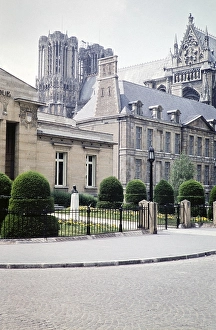Cathedral Church, Cathedral Notre Dame de Reims, Reims, Marne, Northern France, Europe 1961