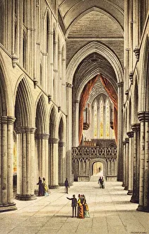 Cathedral with nave, Glasgow, Scotland
