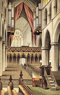 Cathedral with organ, choir loft