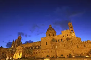 The Cathedral of Palermo at dusk, Palermo, Sicily