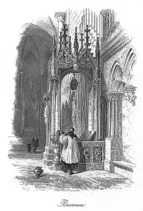 Cathedral, Regensburg, drawing by E