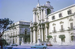 Catholic cathedral church, Piazza Duomo, Syracuse, Sicily, Italy, Europe 1969, Europe