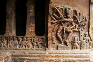 Cave 1 6th century lord Shiva temples of Badami Chalukyan king Mangalesa 593-610 A