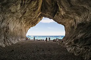 Cave and beach, Cala Luna, Gulf of Orosei National Park
