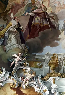 Ceiling fresco, St. Saint, Saint
