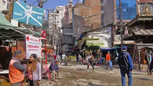 Central street scene with people