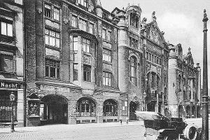 The central theatre in Chemnitz, around 1915, destroyed in World War II, postcard, Saxony, Germany, digitally enhanced reproduction from a historical original, around 1900, public domain, Europe