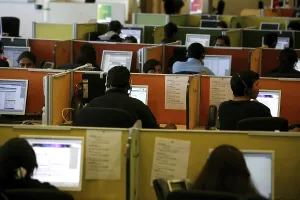 Call centre office, Bombay now Mumbai
