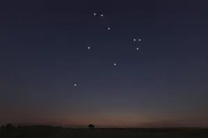 Cepheus star constellation, Night sky